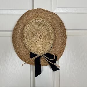 San Diego Hat Company Girls Raffia Hat Grosgrain Ribbon Sz 7-12 Years